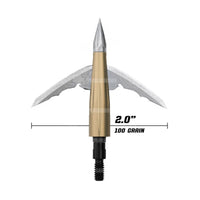 Bowmar Beast Mechanical Broadhead 2.0” / 100 Grain Broad Heads & Small Game Points
