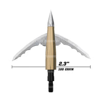 Bowmar Beast Mechanical Broadhead 2.3” / 100 Grain Broad Heads & Small Game Points
