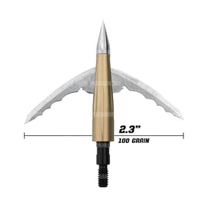 Bowmar Beast Mechanical Broadhead 2.3” / 100 Grain Broad Heads & Small Game Points