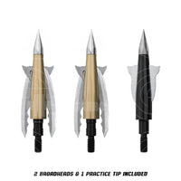 Bowmar Beast 2.3’’ Mechanical Broadhead 100 Grain Broad Heads & Small Game Points
