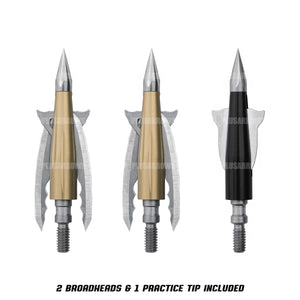 Bowmar Beast 2.3’’ Mechanical Broadhead 125 Grain Broad Heads & Small Game Points