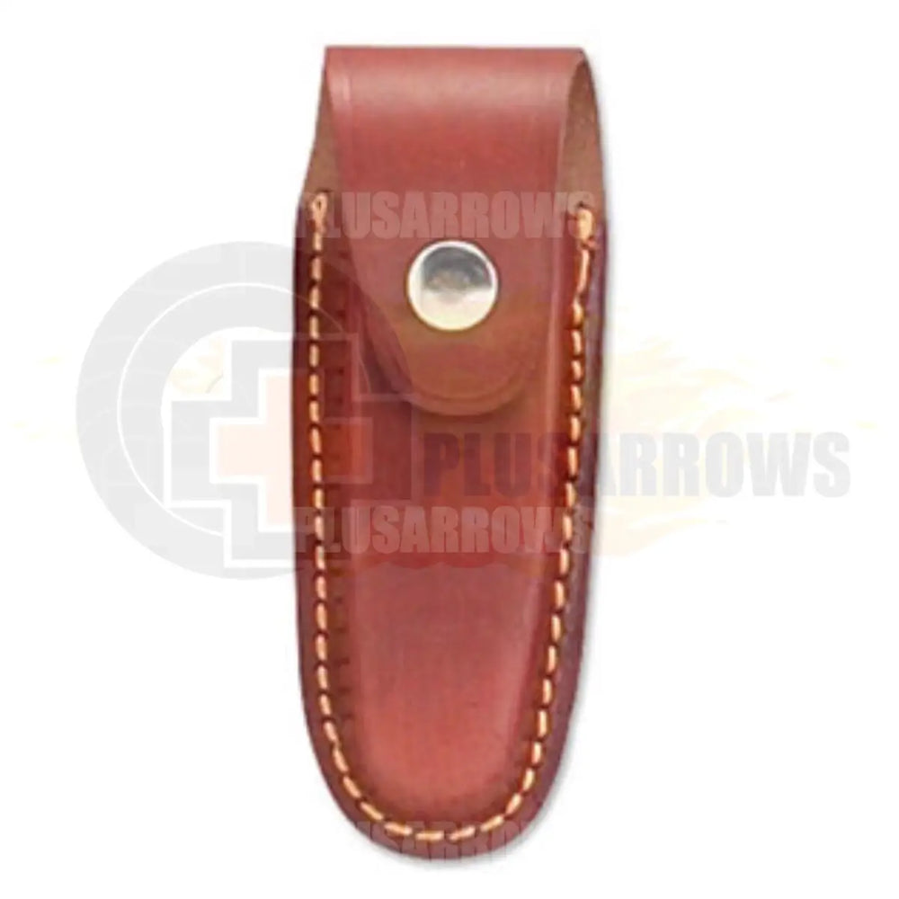 Brown Genuine Leather Folding Knife Sheath - Plusarrows Archery Hunting Outdoors