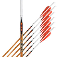 Easton Carbon Legacy Parabolic Feather Fletched Arrows (6 Pk) Premade
