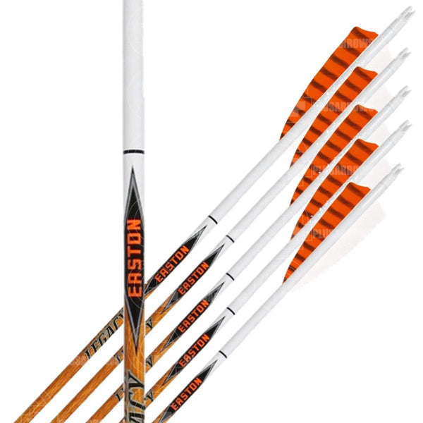 Carbon Legacy Shield Cut Feather Fletched Arrows (6 Pk) Premade