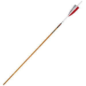 Qqqcarbon Legacy Shield Cut Red Feather Fletched Arrows (6 Pk) Premade