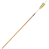 Qqqcarbon Legacy Shield Cut Yellow Feather Fletched Arrows (6 Pk) Premade