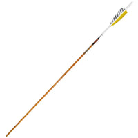 Qqqcarbon Legacy Shield Cut Yellow Feather Fletched Arrows (6 Pk) Premade
