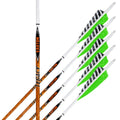 Easton Carbon Legacy Shield Cut Green Feather Fletched Arrows (6 Pk)