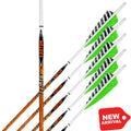 Easton Carbon Legacy Shield Cut Green Feather Fletched Arrows (6 Pk)