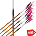 Easton Carbon Legacy Shield Cut Pink Feather Fletched Arrows (6 Pk)