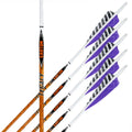 Easton Carbon Legacy Shield Cut Purple Feather Fletched Arrows (6 Pk)