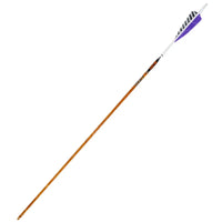 Easton Carbon Legacy Shield Cut Purple Feather Fletched Arrows (6 Pk) - Arrows Premade
