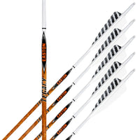 Easton Carbon Legacy Shield Cut White Feather Fletched Arrows (6 Pk) - Arrows Premade
