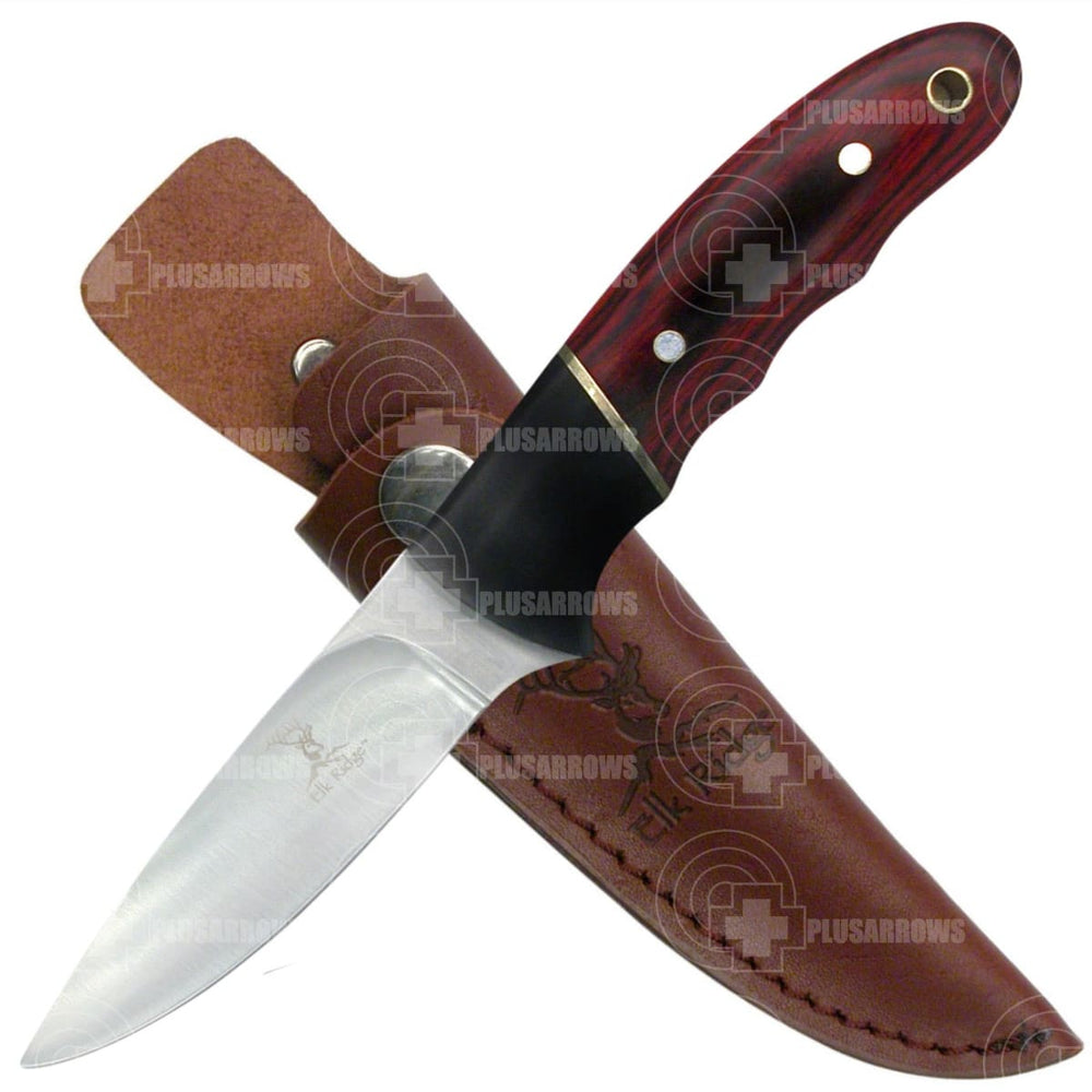 Elk Ridge 7.5 Fixed Bladed Hunting Knife With Sheath Er-029 Knives Saws And Sharpeners
