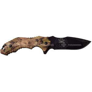 Elk Ridge 9.2 Fixed Blade Camo Handle Knife Er-564Ca Knives Saws And Sharpeners