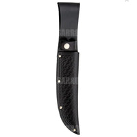 Embosed Leather Fixed Blade Knife Sheath Black / Large Knives Saws And Sharpeners
