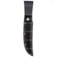 Embosed Leather Fixed Blade Knife Sheath Black / Large Knives Saws And Sharpeners
