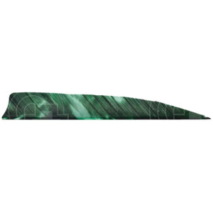 Gateway 4.0 Tre Colour Shield Cut Feathers Green / 12 Pack Vanes And