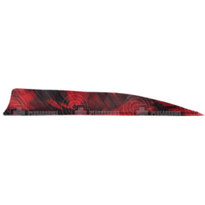 Gateway 4.0 Tre Colour Shield Cut Feathers Red / 12 Pack Vanes And