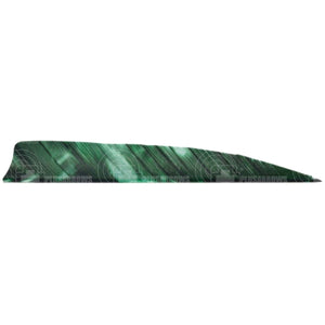 Gateway 4.0 Tre Colour Shield Cut Feathers Green / 12 Pack Vanes And