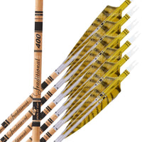 Gold Tip Traditional Feather Fletched Arrows (6 Pk) Premade
