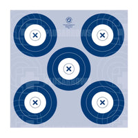 Maple Leaf 20cm Reduced IFAA/NFAA Indoor Target Face 25pk Five Spot Targets
