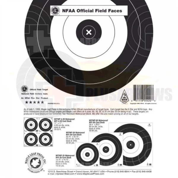 Maple Leaf  IFAA/NFAA Field Round Targets - Plusarrows Archery Hunting Outdoors