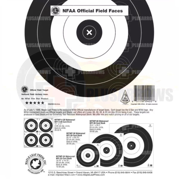 Maple Leaf  IFAA/NFAA Field Round Targets - Plusarrows Archery Hunting Outdoors