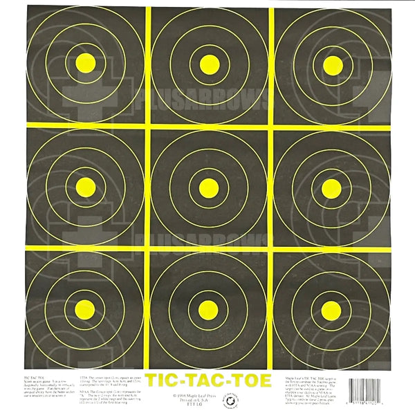 Maple Leaf Tic Tac Toe Paper Target Face Targets