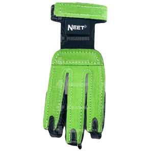 Neet Neon Colour Youth Shooting Glove Green Finger Tabs & Gloves