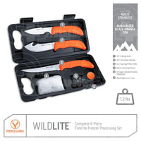 Outdoor Edge Wild Lite Butcher 6 Piece Kit Knives Saws And Sharpeners
