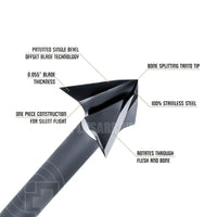 Ozcut Hurricane 3 Blade Broad Head (3 Pack) Broad Heads & Small Game Points

