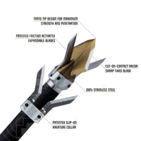 Ozcut Kreature Expandable Hybrid Broadhead (3 Pack) Broadhead
