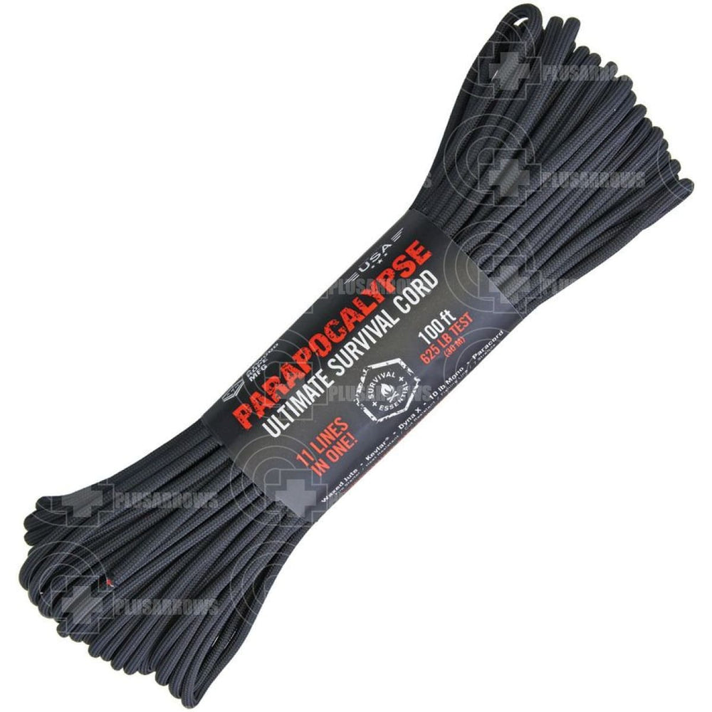 Parapocalypse Survival Paracord 100 Feet Hank / Black