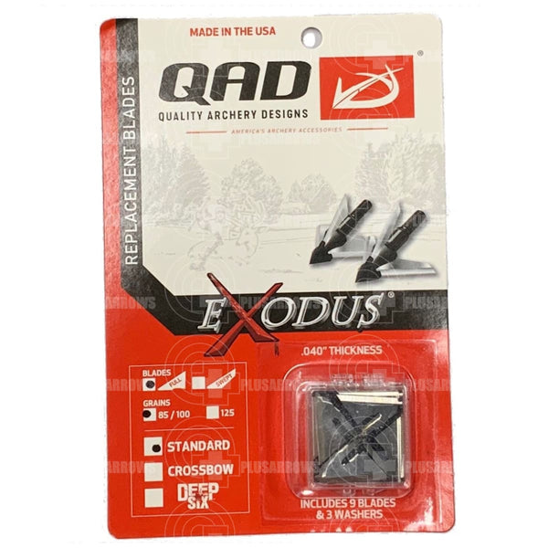 Qad Exodus Swept Replacement Blades (9 Pack) Broad Heads & Small Game Points
