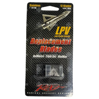 Rad Low Profile Replacement Blades (12 Pack) Lp Vented Broad Heads & Small Game Points