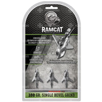 Ramcat Single Bevel Grind Pivoting Broadhead (3 Pack) Broad Heads & Small Game Points