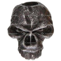 Schmuckatelli Co Sculptured Beads Emerson Skull Bead Black Oxidised Plated
