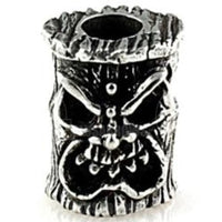 Schmuckatelli Co Sculptured Beads Ona Tiki Bead Pewter
