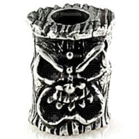 Schmuckatelli Co Sculptured Beads Ona Tiki Bead Pewter