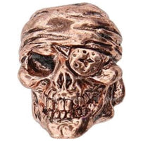 Schmuckatelli Co Sculptured Beads One Eyed Jack Skull Bead Sculpted Antique Copper
