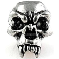 Schmuckatelli Co Sculptured Beads Fang Skull Bead Pewter
