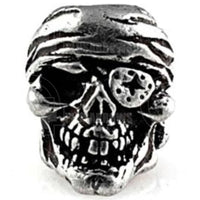 Schmuckatelli Co Sculptured Beads One-Eye Jack Skull Bead Pewter
