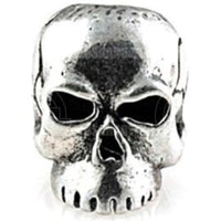 Schmuckatelli Co Sculptured Beads Classic Skull Bead Pewter
