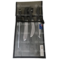 Sicut Butchers Knife Pack (5 Piece) Black Knives Saws And Sharpeners