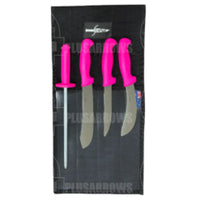 SICUT Butchers Knife Pack (5 Piece) Pink Knives Saws and Sharpeners
