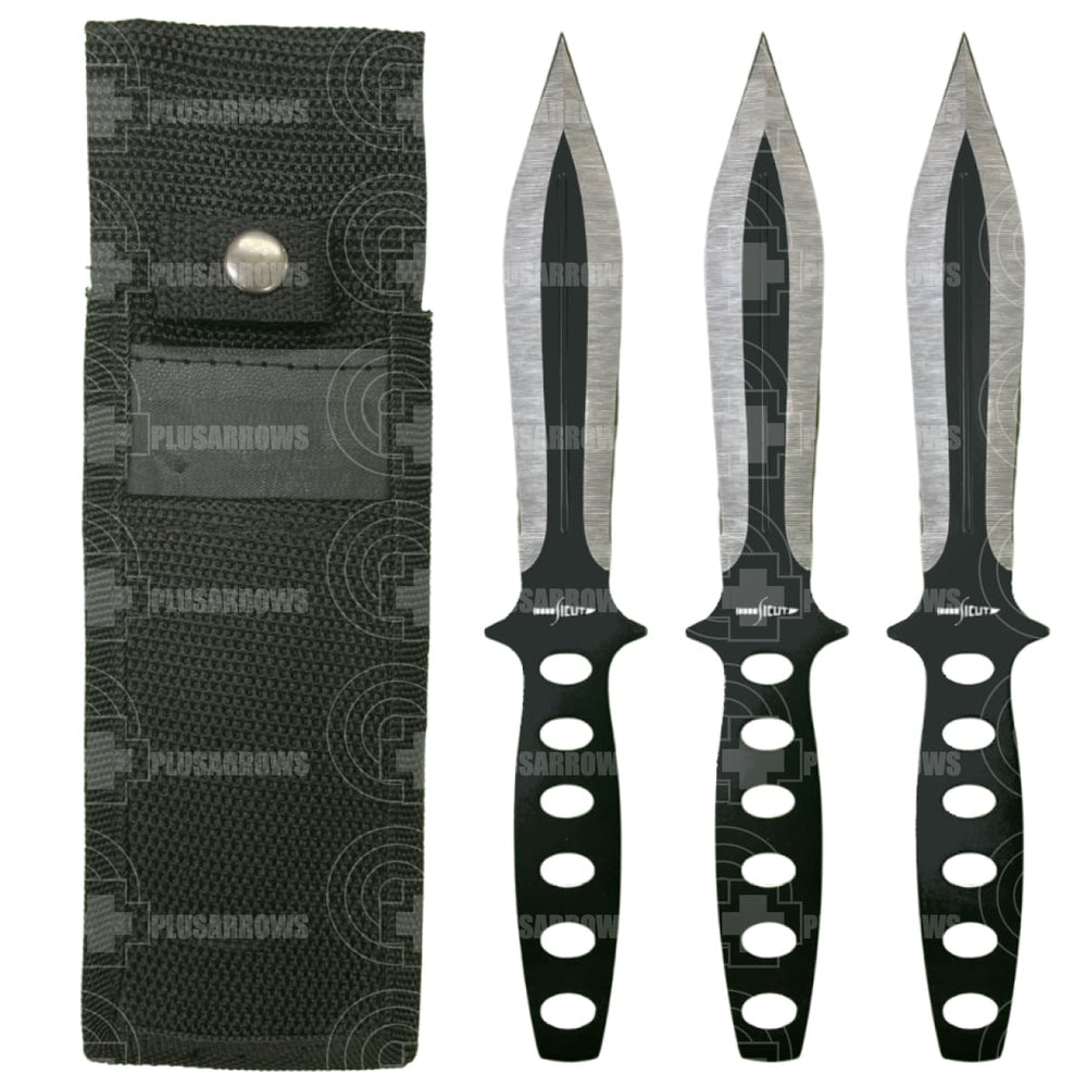 Sicut Throwing Knives With Nylon Sheath (3 Pack) Saws And Sharpeners