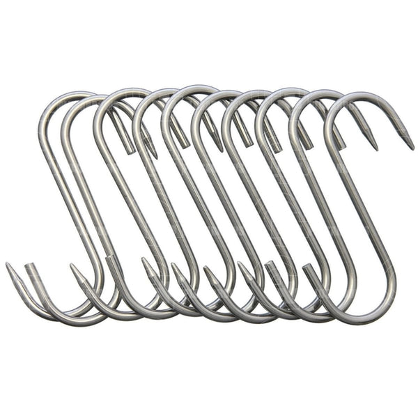 Stainless Small Hanging Meat Hook (10 Pk) Hunting Accessories
