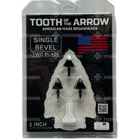 Tooth Of The Arrow Single Bevel Broad Head (3 Pack) Heads & Small Game Points
