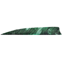 Tre Camo Colour 3.0’ Shield Cut Feathers Rw (12 Pack) Green / 12 Pack
